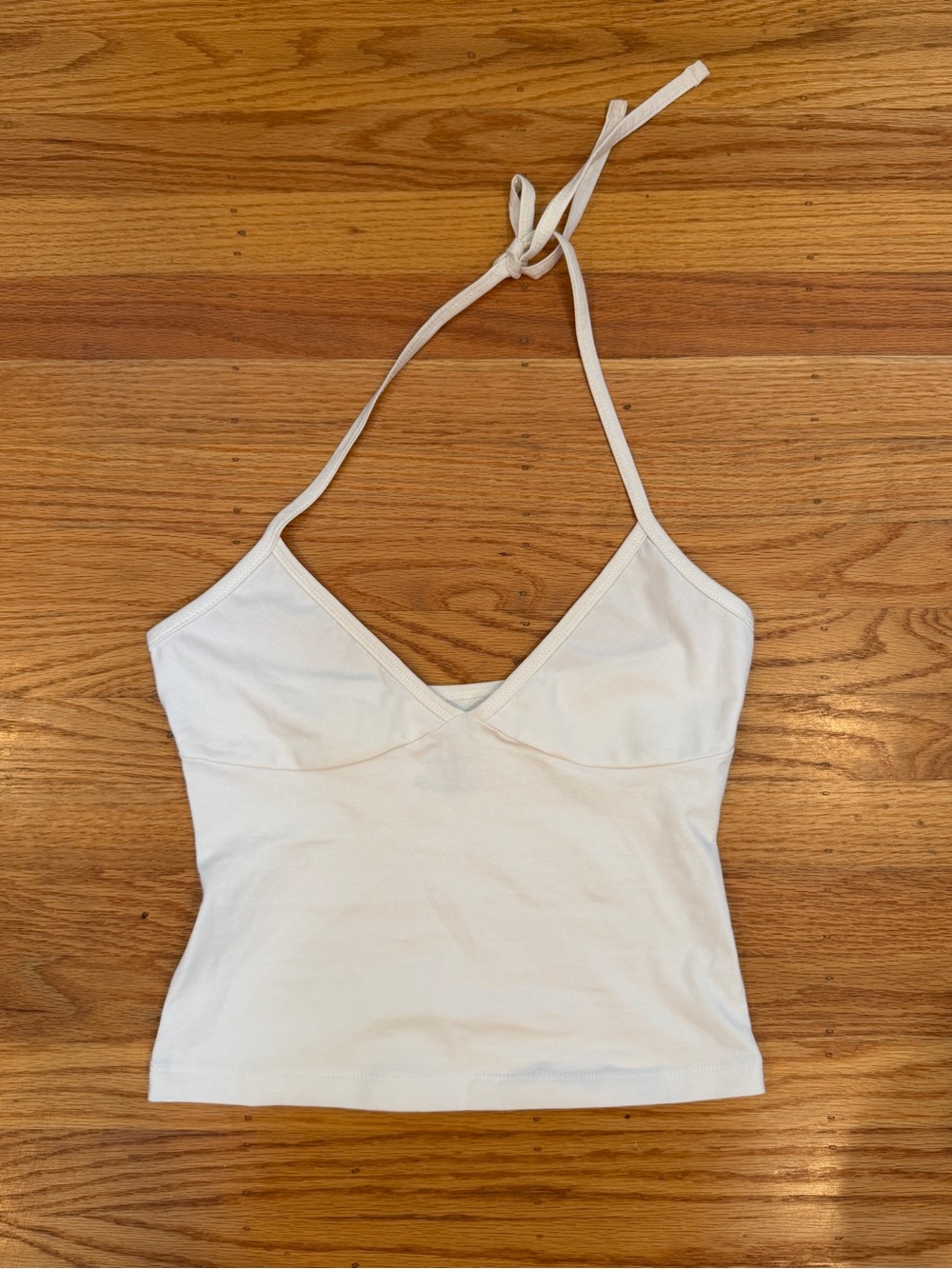 Women's White Halter Tank Top